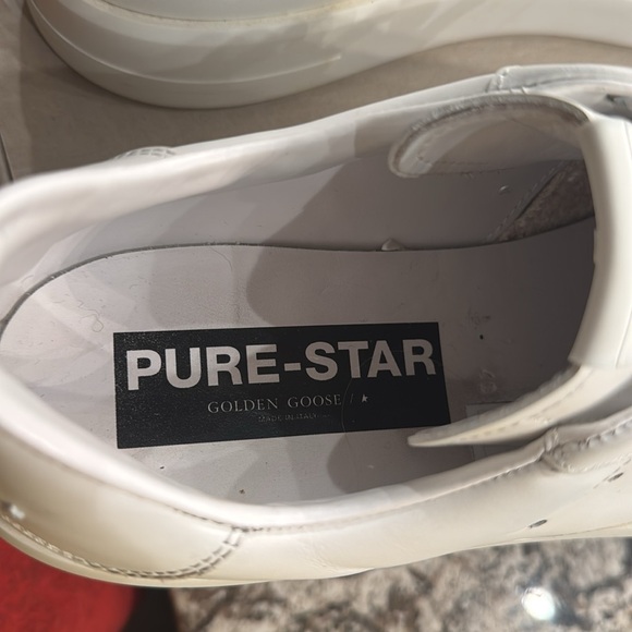 Pure Star Golden Goose Leather Upper Star & Heel Optic White Italian Craftsman - Picture 9 of 17
